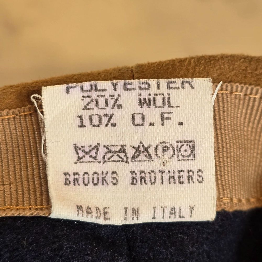 Brooks Brothers Newsboy Flat Cap Hat Mens M Tan Leather Made in Italy - Picture 12 of 13